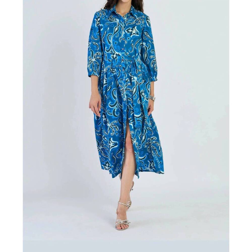 NEW BEYOND BY VERA brie dress in mermaid navy